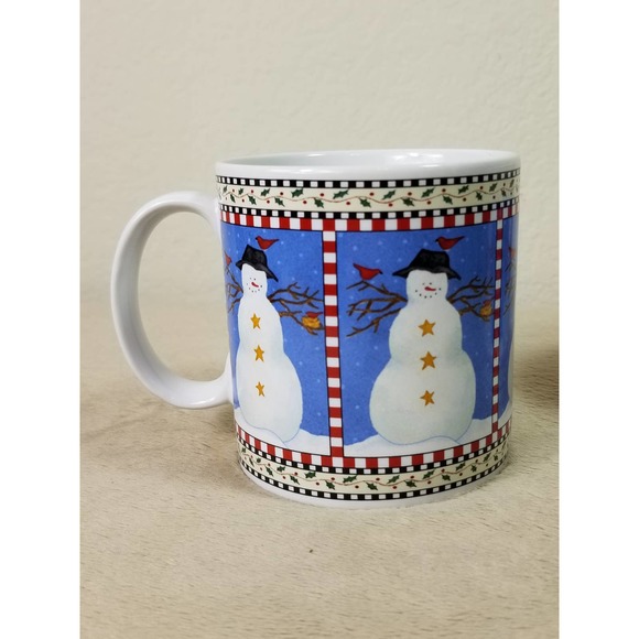 Sakura Oneida Snowman Coffee Mug Tea Cup Debbie Mumm 2001 Vintage S - Picture 5 of 11